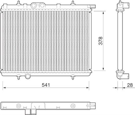 MAGNETI MARELLI radiatorius, variklio aušinimas 350213797000